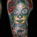 tatuaje Hombro Cráneo mexicano por Fatink Tattoo