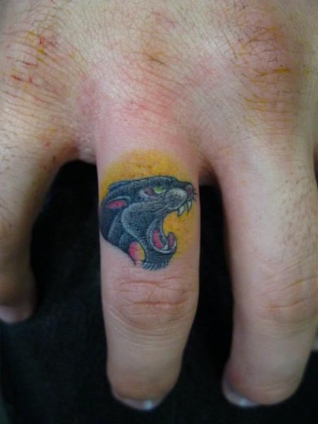 Old School Finger Panther Tattoo by Power Tattoo Company