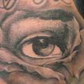 Blumen Hand Auge tattoo von Power Tattoo Company