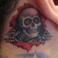 Fantasy Neck Skeleton tattoo by Power Tattoo Company