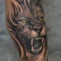Arm Realistic Lion tattoo by Victor Portugal