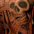 Snake Japanese Skull Back tattoo by Salt Water Tattoo