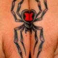 Finger Hand Spider tattoo by Salt Water Tattoo