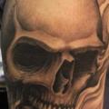 Shoulder Skull tattoo by Salt Water Tattoo