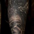 tatuaje Brazo Fantasy Alien por Dark Raptor Tattoo