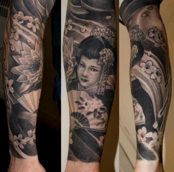 Arm Japanese Women Tattoo by Dark Raptor Tattoo