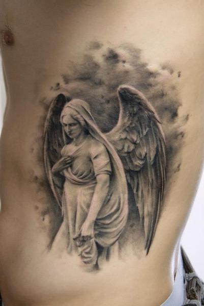 Fantasy Side Angel Tattoo by Dark Raptor Tattoo