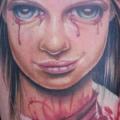 Arm Fantasie Kinder Blut tattoo von Tim Mc Evoy