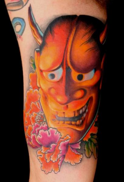 Arm Japanese Demon Tattoo by Tim Mc Evoy
