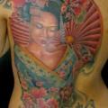 Japanese Back Geisha tattoo by Tim Mc Evoy