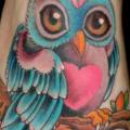 Fantasy Foot Owl tattoo by Tim Mc Evoy
