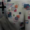 Rücken Dotwork Geometrisch tattoo von Kostek Stekkos