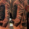 Shoulder Trash Polka tattoo by Kronik Tattoo