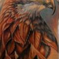 Shoulder Realistic Eagle tattoo by Kronik Tattoo