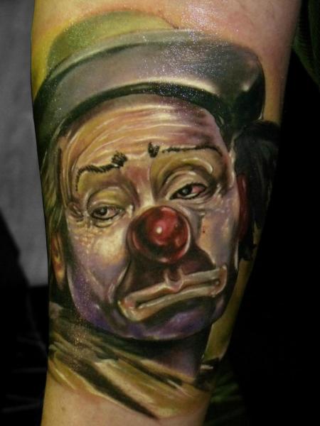 Arm Clown Tattoo by Qrucz Tattoo