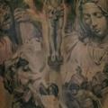 tatuaggio Schiena Gesù Religiosi Croce di Qrucz Tattoo