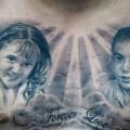 Portrait Realistic Chest tattoo by Darwin Enriquez