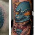 Shoulder Chest Japanese Demon tattoo by Darwin Enriquez