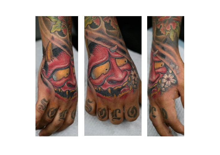 Japanese Hand Demon Tattoo by Darwin Enriquez