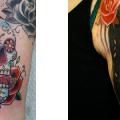 Schulter Mexikanischer Totenkopf tattoo von Darwin Enriquez