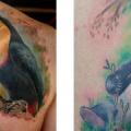 tatuaggio Spalla Realistici Panda Tucano di Darwin Enriquez