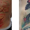 tatuaggio Realistici Fianco Albero di Darwin Enriquez