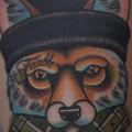 Arm New School Fox tattoo by Mike Stocklings