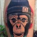 Arm New School Monkey Hat tattoo by Mike Stocklings