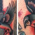 New School Sparrow Knife tattoo by Mike Stocklings
