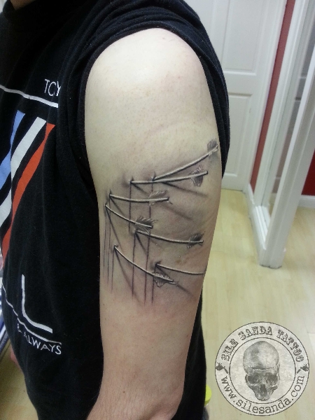Tatuaggio Realistici 3d Freccia di Sile Sanda