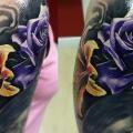 Shoulder Realistic Flower tattoo by Sile Sanda