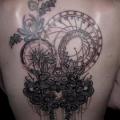 Back Dotwork tattoo by The Lace Makers Sweat Shop