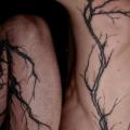 tatuaje Pierna Lado Árbol por The Lace Makers Sweat Shop
