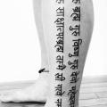 Calf Lettering tattoo by 2 Spirit Tattoo