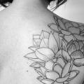 Shoulder Flower tattoo by 2 Spirit Tattoo
