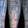 Arm Biomechanical Giger tattoo by Anil Gupta