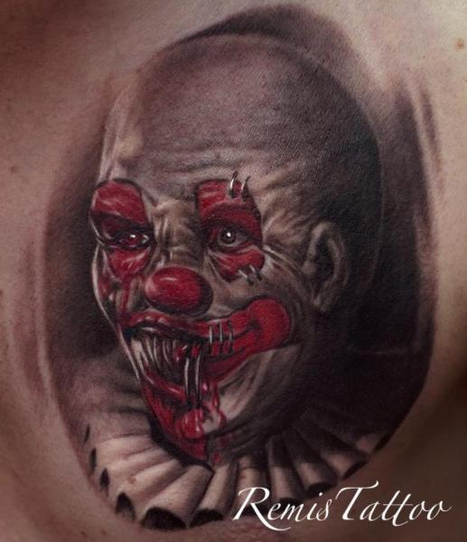 Fantasy Clown Tattoo by Remis Tatooo