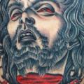 tatuaggio Gamba Gesù Religiosi Sangue di Sarah Carter