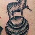 Old School Sheep tattoo by Sarah Carter