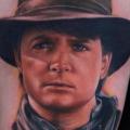 Arm Portrait Realistic Hat tattoo by Rich Pineda Tattoo