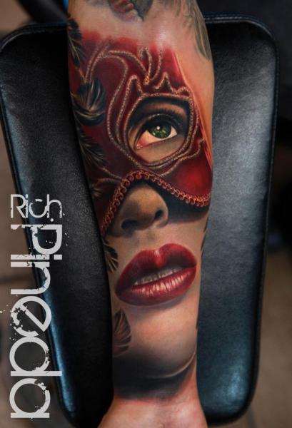 Arm Mexican Skull Tattoo by Rich Pineda Tattoo