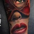 tatuaje Brazo Cráneo mexicano por Rich Pineda Tattoo