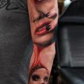 Arm Portrait Realistic Women tattoo by Rich Pineda Tattoo