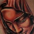 Religious Neck tattoo by Rich Pineda Tattoo