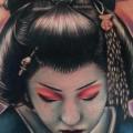 tatuaje Hombro Japoneses Geisha por Rich Pineda Tattoo