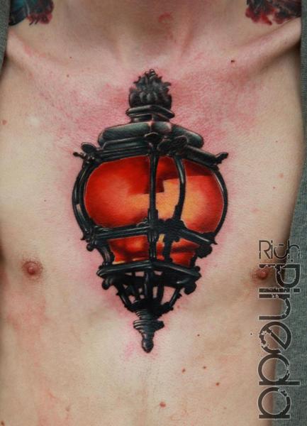 Realistic Side Lamp Tattoo by Rich Pineda Tattoo