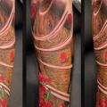 tatuaje Brazo Japoneses Carpa por Camila Rocha