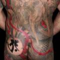 Japanese Back Dragon Butt tattoo by Camila Rocha