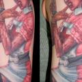 Arm Fantasy Nurse tattoo by Tim Kerr