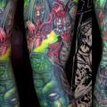 Fantasy Monster Sleeve tattoo by Tim Kerr